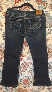 True Religion Bobby Bootcut Jeans Seat 32 Dark Blue Denim